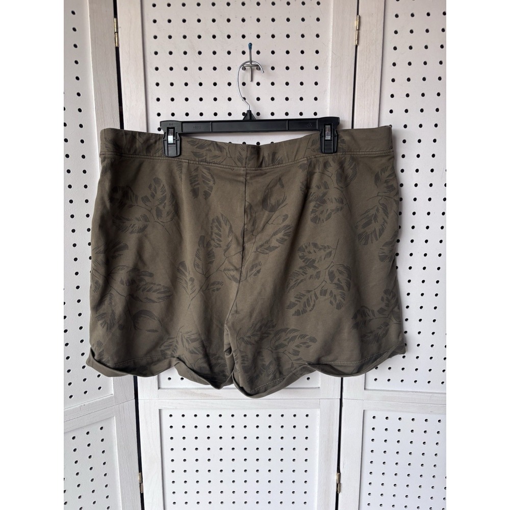 NWT J. Jill Womens LP Cotton Spandex Leaf Print Pull On Comfort Shorts Green - Picture 5 of 6